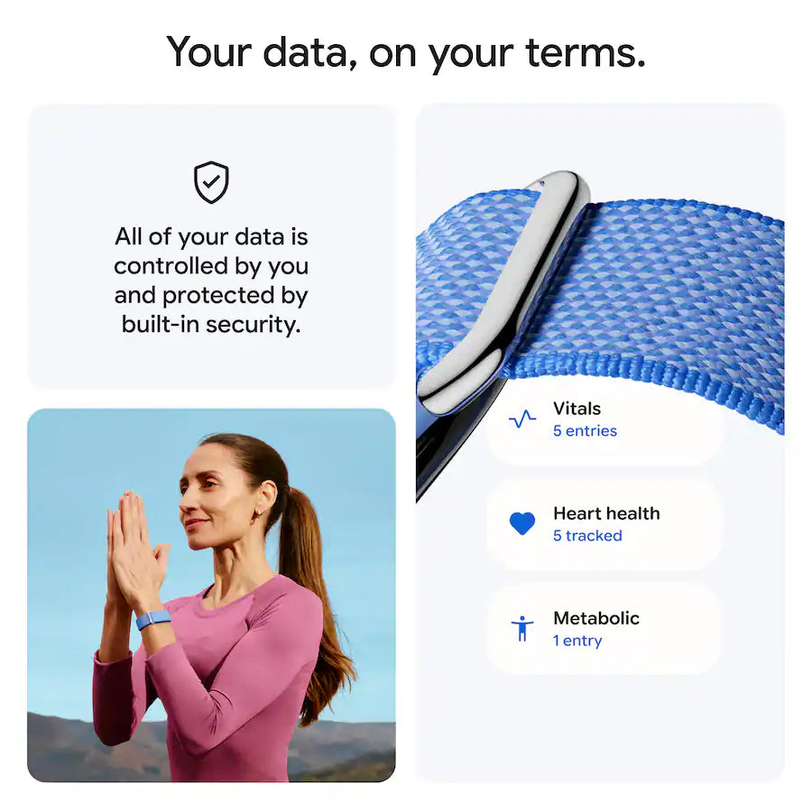 Google Fitbit Air | سوار تتبع الصحة واللياقة بدون شاشة