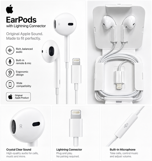 Apple EarPods with Lightning Connector - professional product image