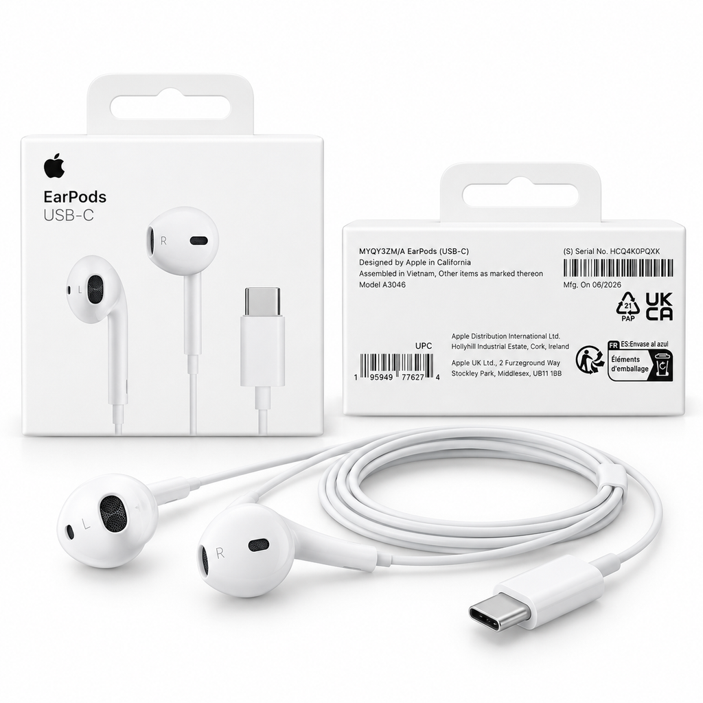 Apple EarPods USB-C product display with packaging