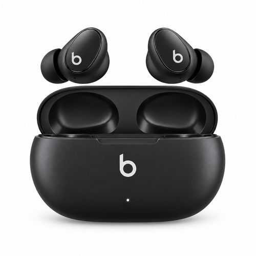 Beats Studio Buds black on white background
