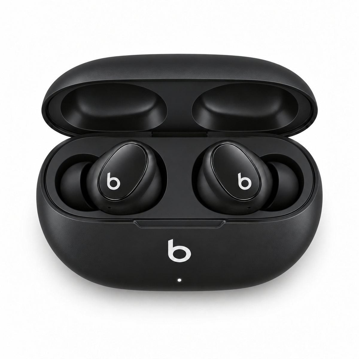 Beats Studio Buds black in open charging case
