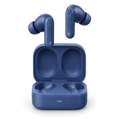CMF Buds 2 Plus blue on white background