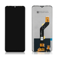Infinix Hot 10 LCD screen assembly with flex cable on white background
