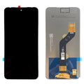 Infinix Hot 12 LCD screen assembly with flex cable on white background