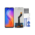 Infinix Hot 20 LCD screen assembly with flex cable on white background
