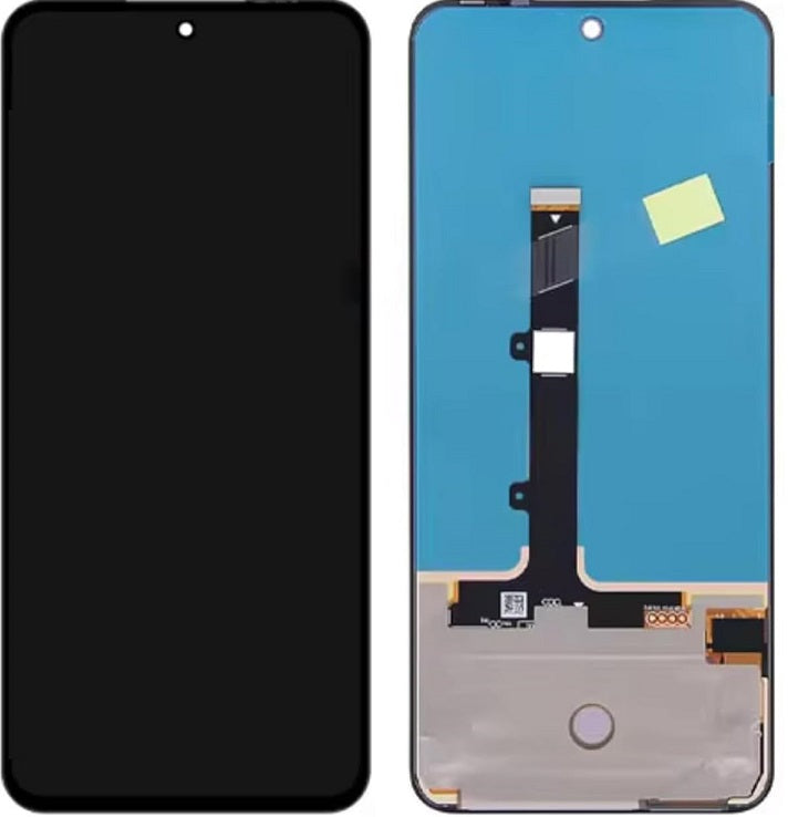 Infinix Hot 50 Pro بدون فريم LCD screen assembly with flex cable on white background