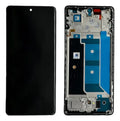 Infinix Hot 50 Pro مع فريم LCD screen assembly with flex cable on white background