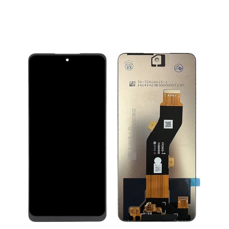 Infinix Hot 50i LCD screen assembly with flex cable on white background