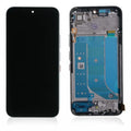 Infinix Hot 60 Pro مع فريم LCD screen assembly with flex cable on white background