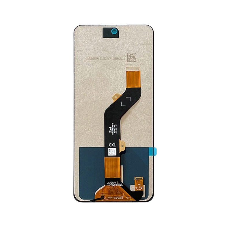 Infinix Note 12i LCD screen assembly with flex cable on white background