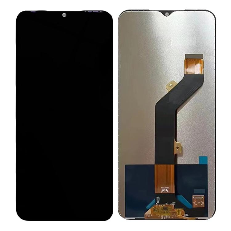 Infinix Smart 6 HD LCD screen assembly with flex cable on white background