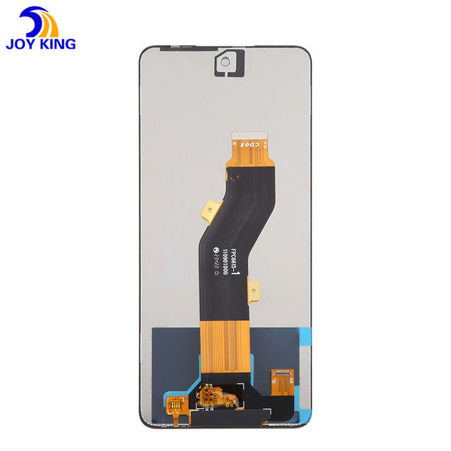 Infinix Smart 8 LCD screen assembly with flex cable on white background