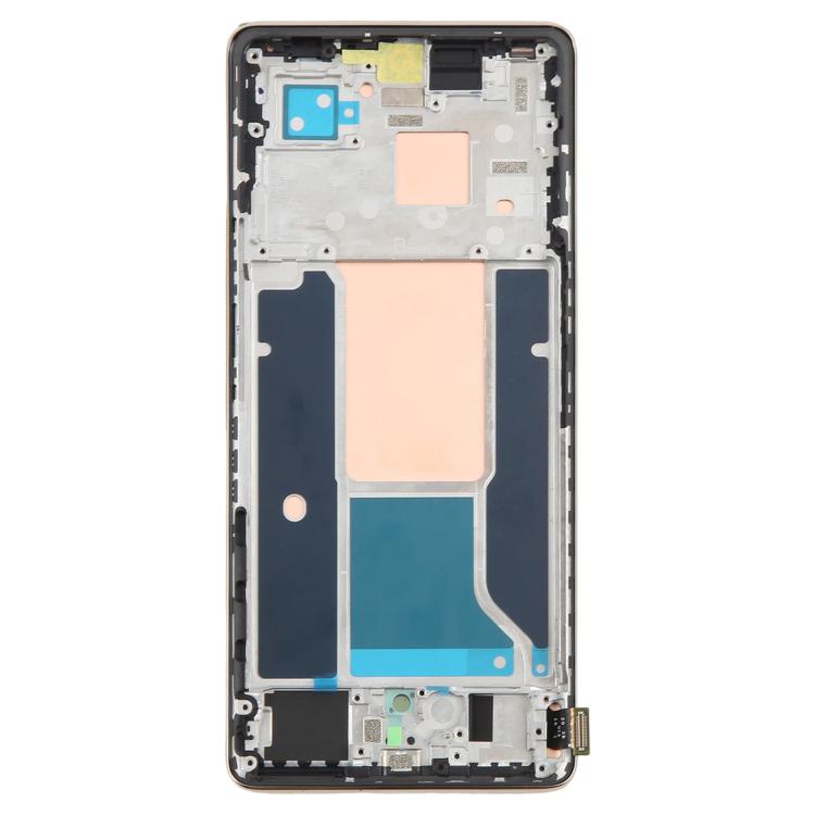 Infinix Zero 30 with frame AMOLED screen assembly with frame and flex cable on white background