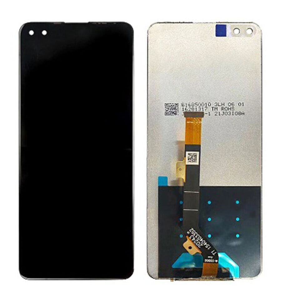 Infinix Zero 8 LCD screen assembly with flex cable on white background