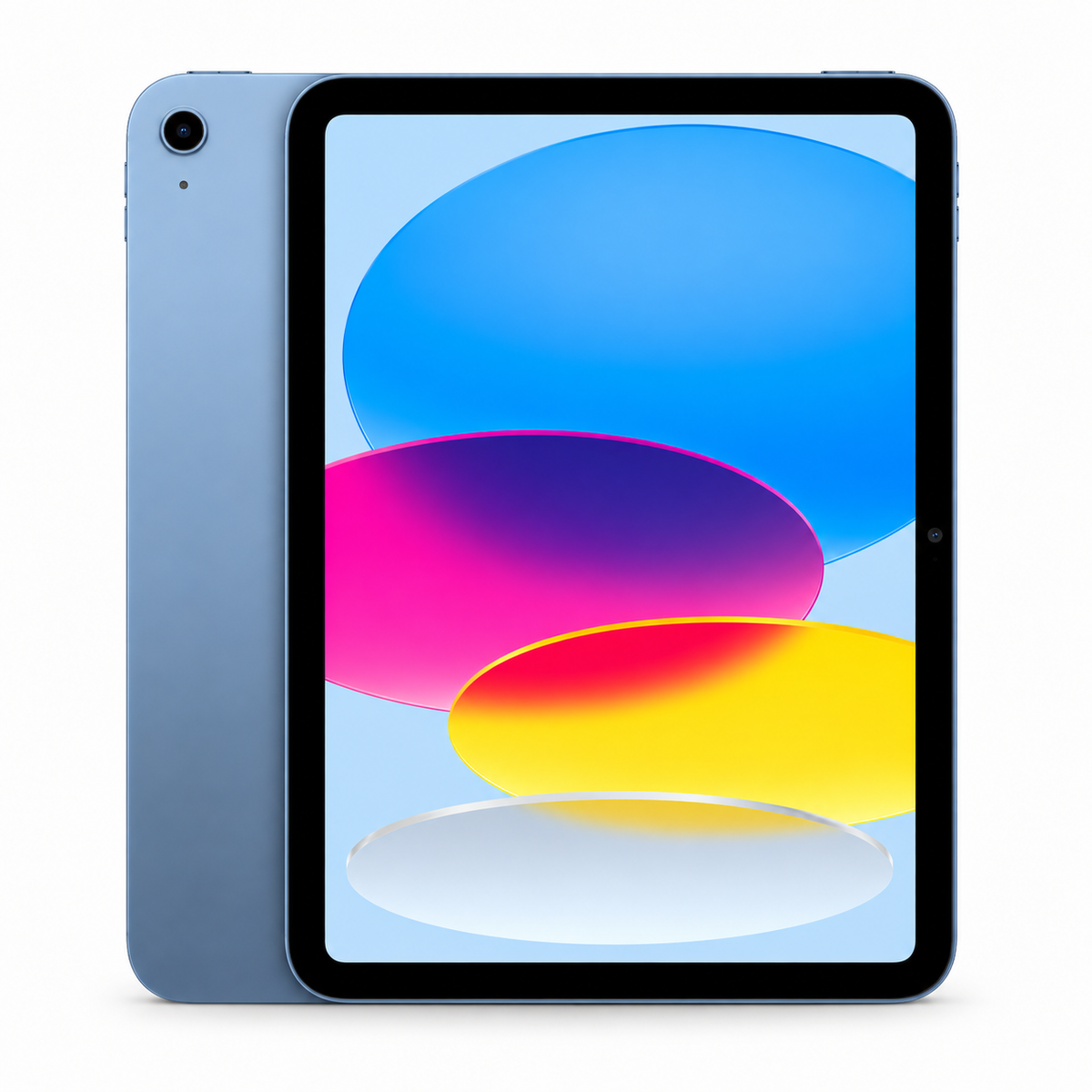 Apple iPad 11-inch A16 front and back on white background