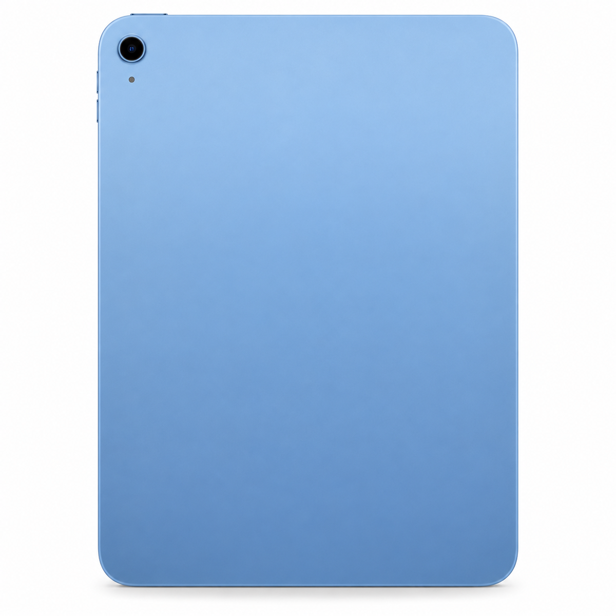 Apple iPad 11-inch A16 blue back view on white background