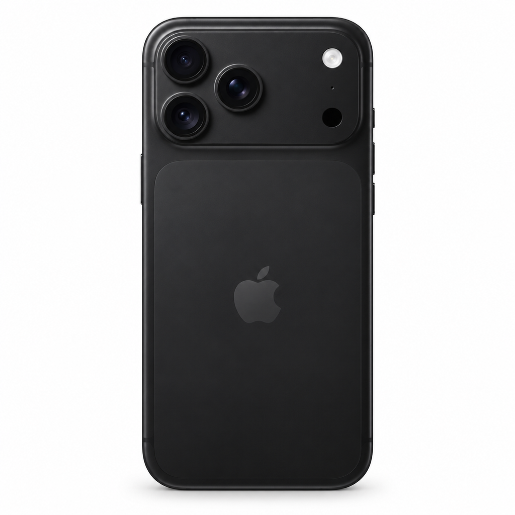 iPhone 18 Pro Max 256GB Deep Black، منظر خلفي على خلفية بيضاء