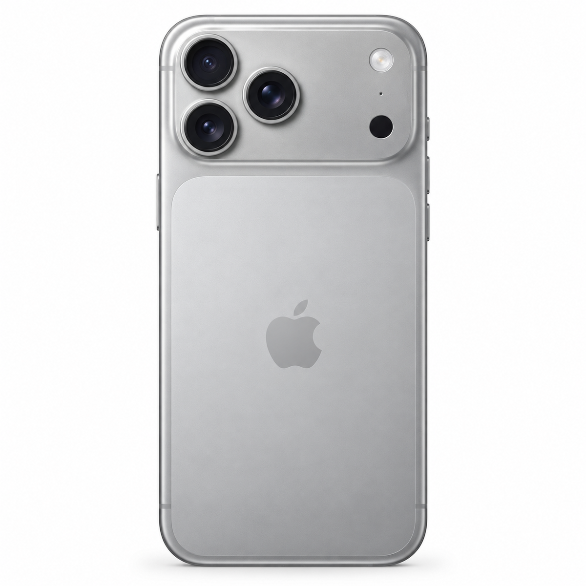 iPhone 18 Pro Max 256GB Silver، منظر خلفي على خلفية بيضاء