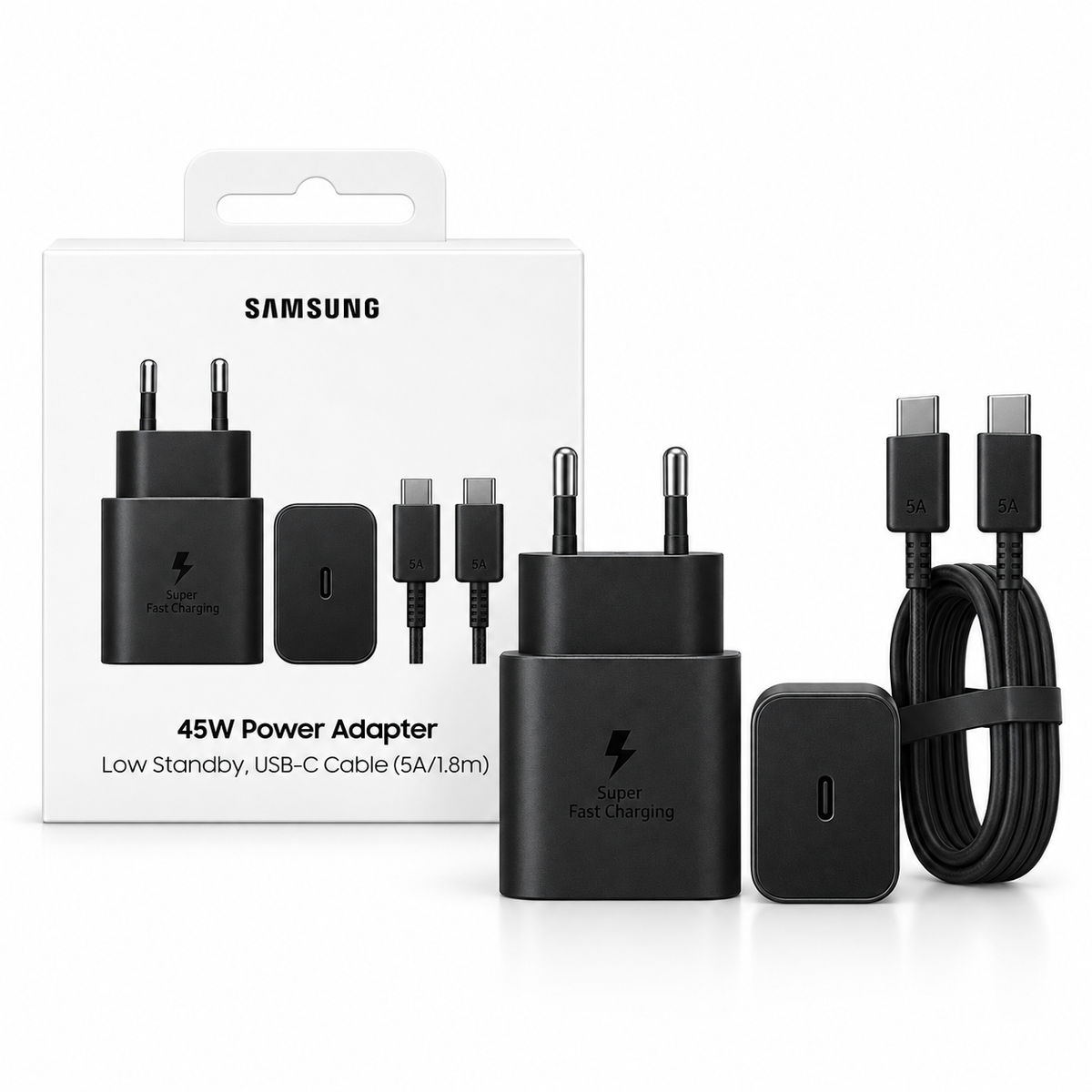 Samsung 45W charger kit with 5A USB-C cable