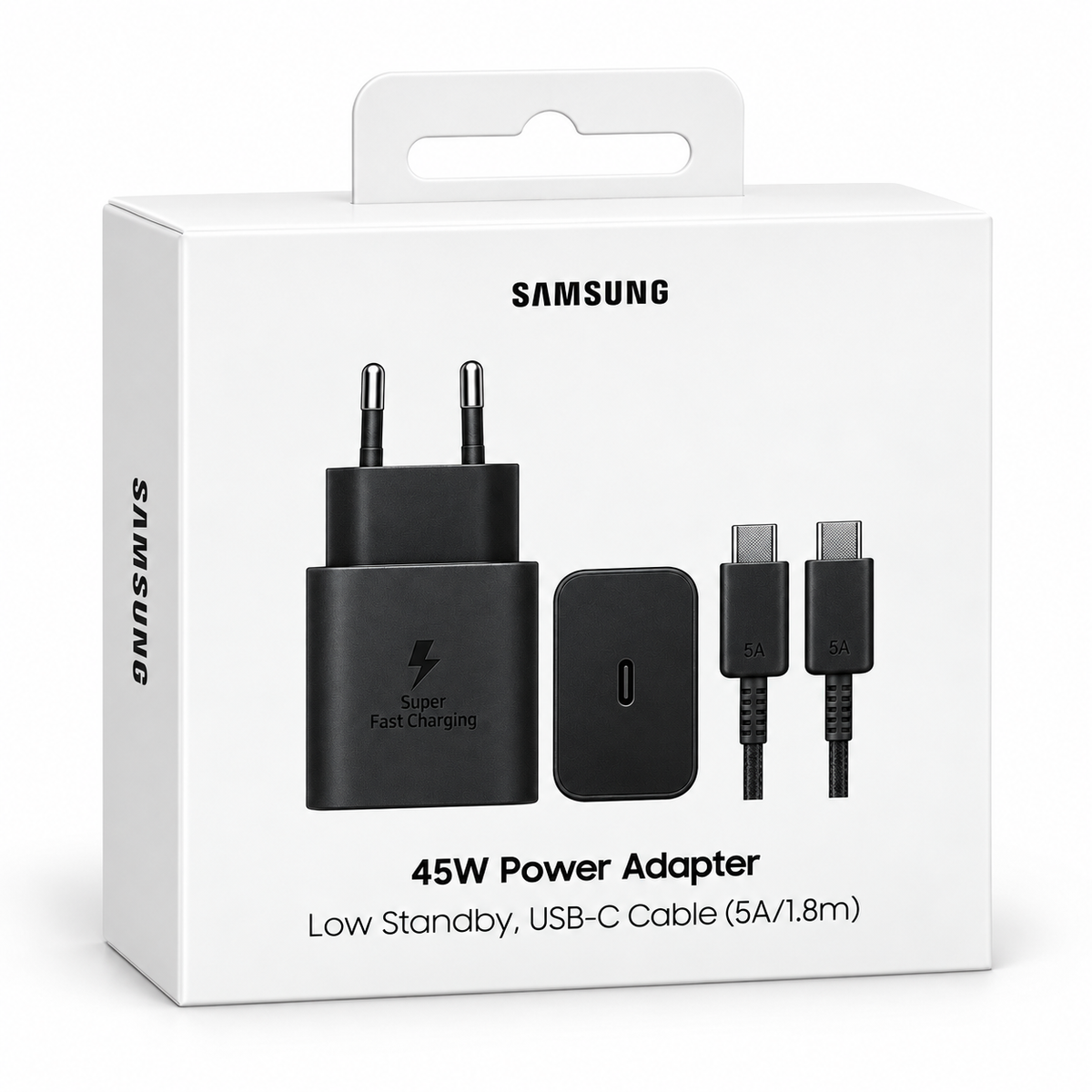Samsung 45W Power Adapter with USB-C 5A cable - retail packaging