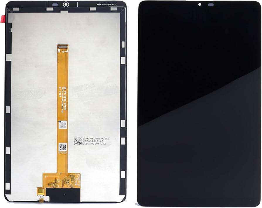 Samsung Galaxy Tab A9 X110 internal replacement part with visible flex cable on clean background