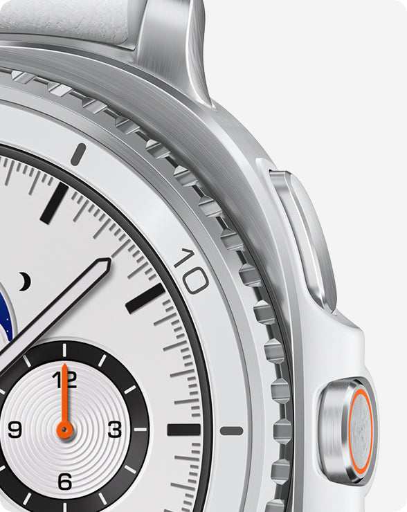 Samsung Galaxy Watch8 Classic White hero view on a clean background