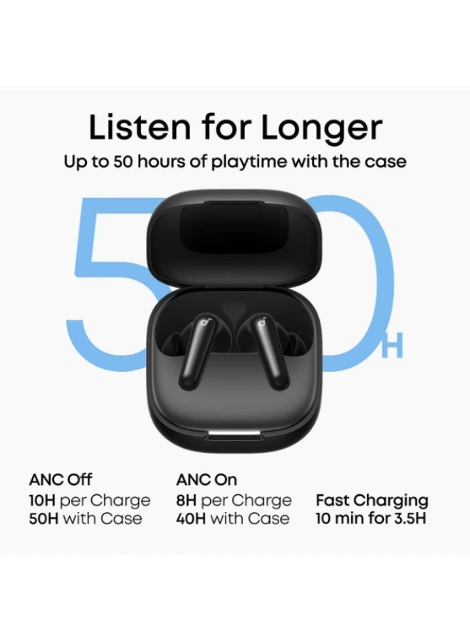 Anker Soundcore R60i NC black earbuds lifestyle view