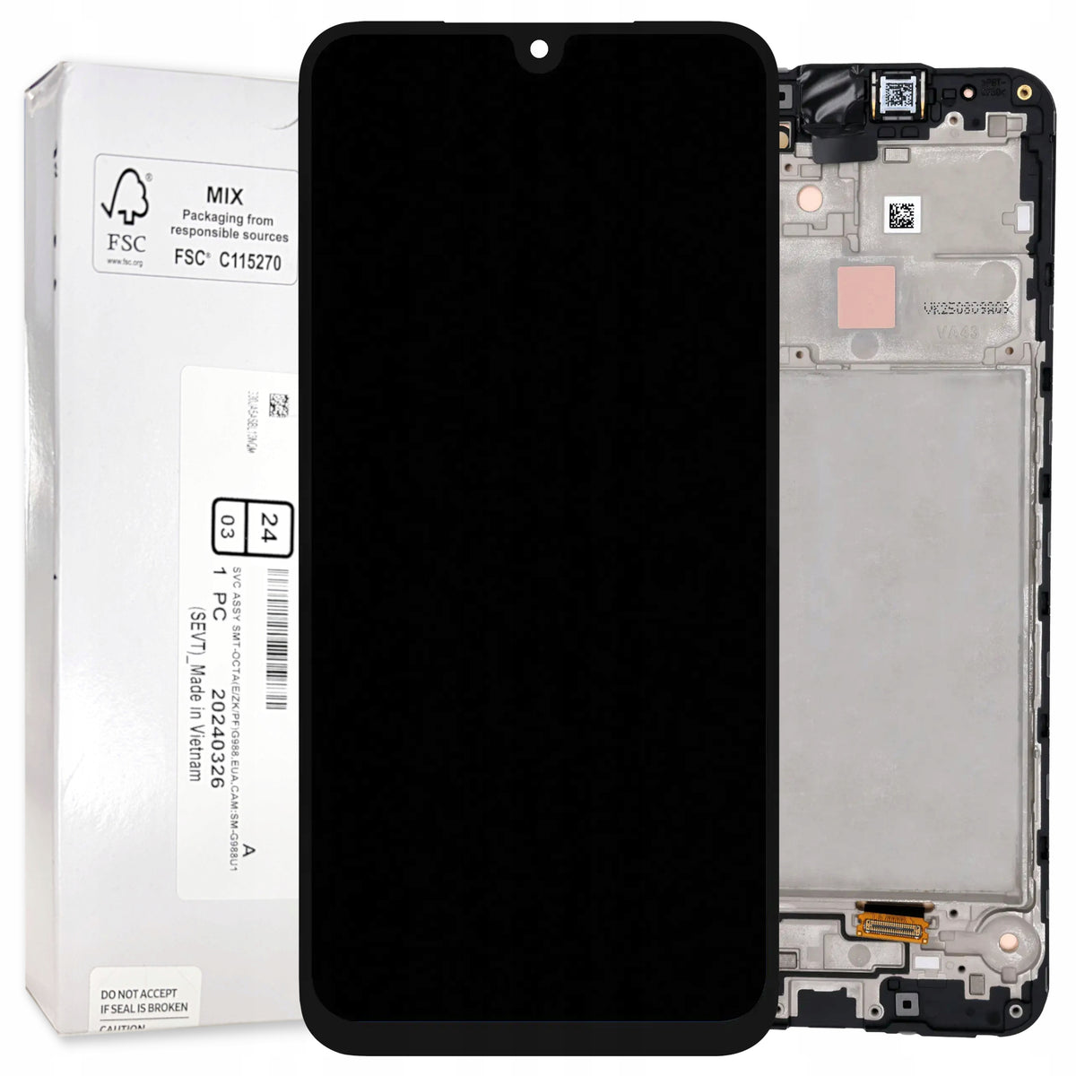 شاشة Samsung Galaxy A17 4G أصلية Service Pack مع فريم
